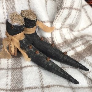 Adorable Witches Shoes w 3 Metal Bells. “Time Has Come For The Witches Dance”NWT
